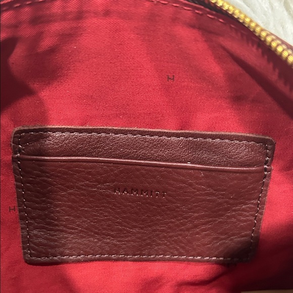 Hammitt Kyle Cherrywood Pebble Crossbody Bag with Gold Accents New - Picture 6 of 9